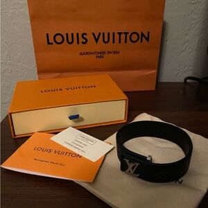Louis Vuitton Black Monogram Bracelet
